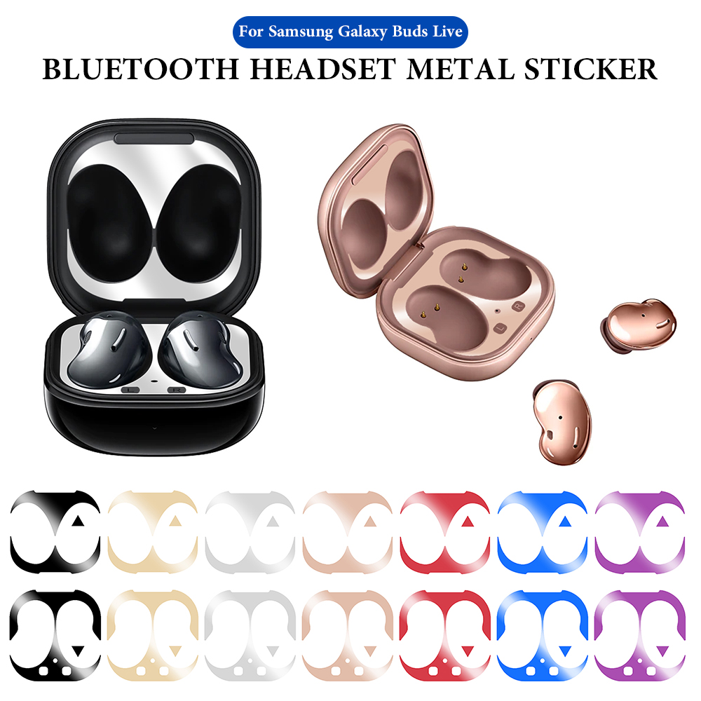 Earphone Metal Dust-proof Guard For Samsung Galaxy Buds Live Stickers Charging Box Skin Sticker