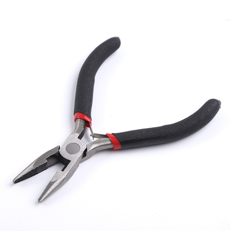 Kìm Mũi Phẳng Đánh Bóng Trang Sức Bằng Thép Carbon Màu Đen 12 5cm 4 9Inch