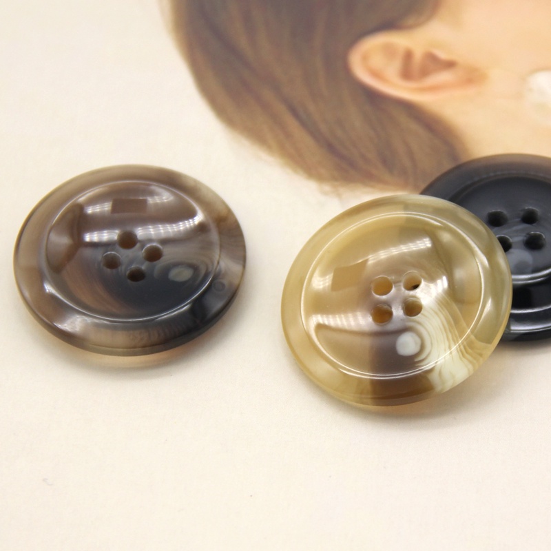 Nút Áo Khoác Cardigan Bằng Nhựa Tráng Men Hình Tròn 15/18/21/25/28/30mm Trang Trí Thủ Công Cho Nữ