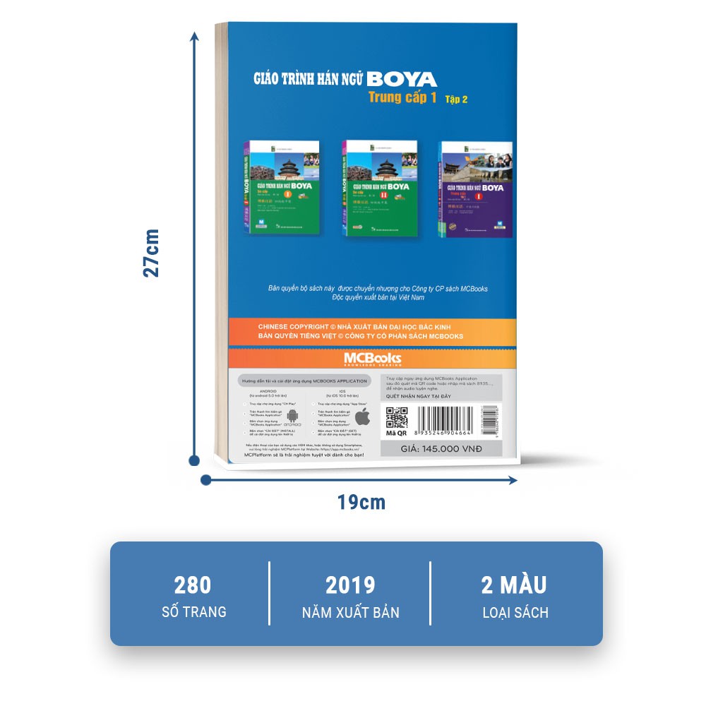 Sách Giáo Trình Hán Ngữ Boya Trung Cấp 1 Tập 2 MCBooks