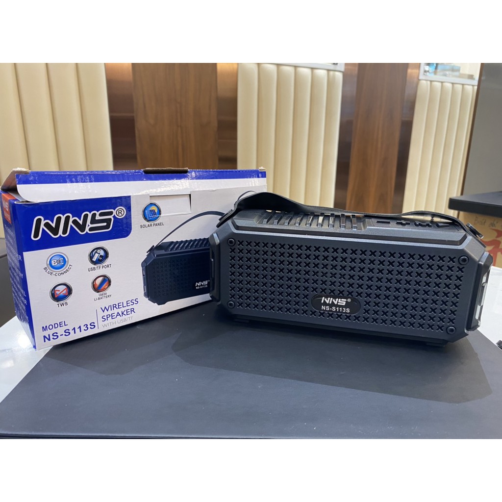 Loa Bluetooth FM/SD/USB NNS NS-S113S (Đèn LED, Pin Năng Lượng Mặt Trời)