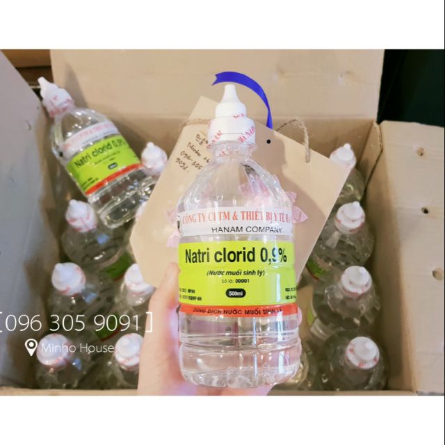Nước muối sinh lý Natri Clorid 0,9% 500 ml