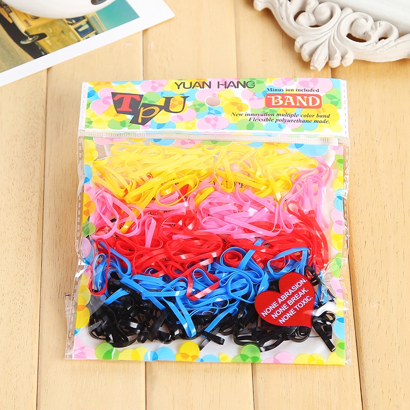 Set 230/300 Dây Chun Buộc Tóc Đơn Giản Xinh Xắn Cho Bé Gái