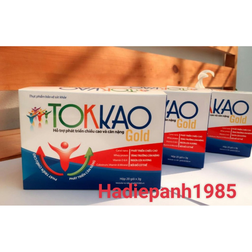 Cốm Tokkao Gold - giúp phát triển chiều cao và cân nặng
