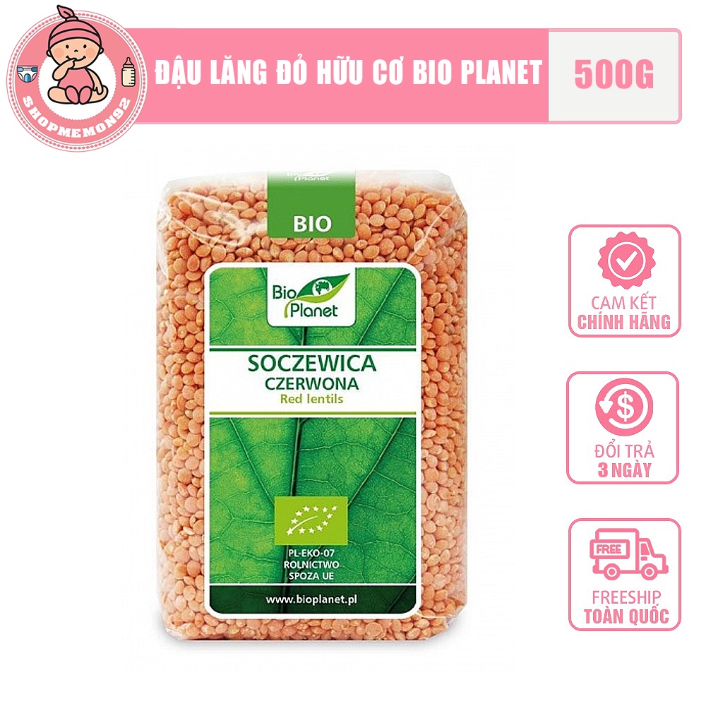 Đậu lăng đỏ hữu cơ Bio Planet 500g