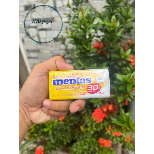 KẸO NGẬM KHÔNG ĐƯỜNG HƯƠNG CHANH BẠC HÀ MINT LEMON CLEAN BREATH SUGAR FREE MENTOS