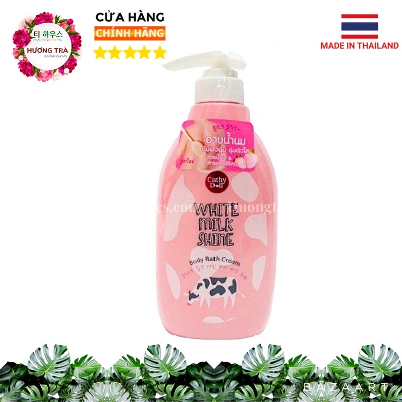 Sữa Tắm Làm Sạch Dưỡng Da Trắng Mịn Cathy Doll White Milk Shine Body Bath Cream 450ml