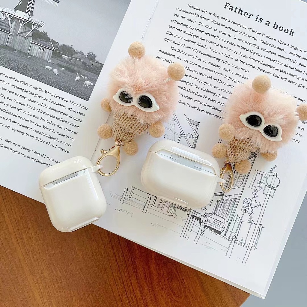 Vỏ Bảo Vệ Hộp Sạc Tai Nghe Bluetooth airpods 1 2 3 pro Bằng tpu Mềm Hình Quái Vật Bánh Quy Nhồi Bông Dễ Thương