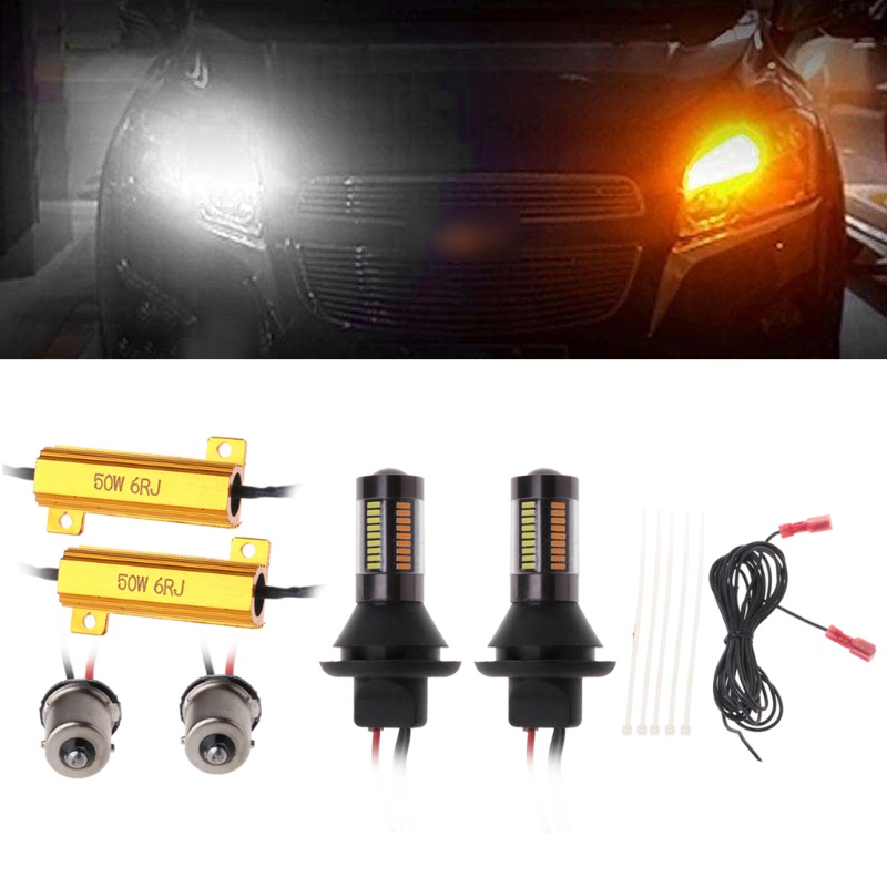 Đèn Led Tín Hiệu Xi Nhan 1156 3014 66 Bóng 12V Màu Hổ Phách Chống Thấm Nước