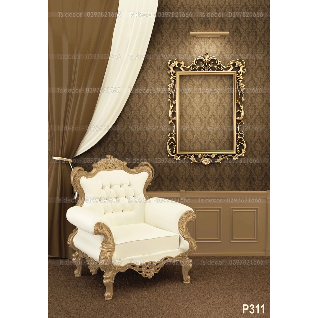 Phông nền tân cổ điển sang trong lịch lãm 3D 5D