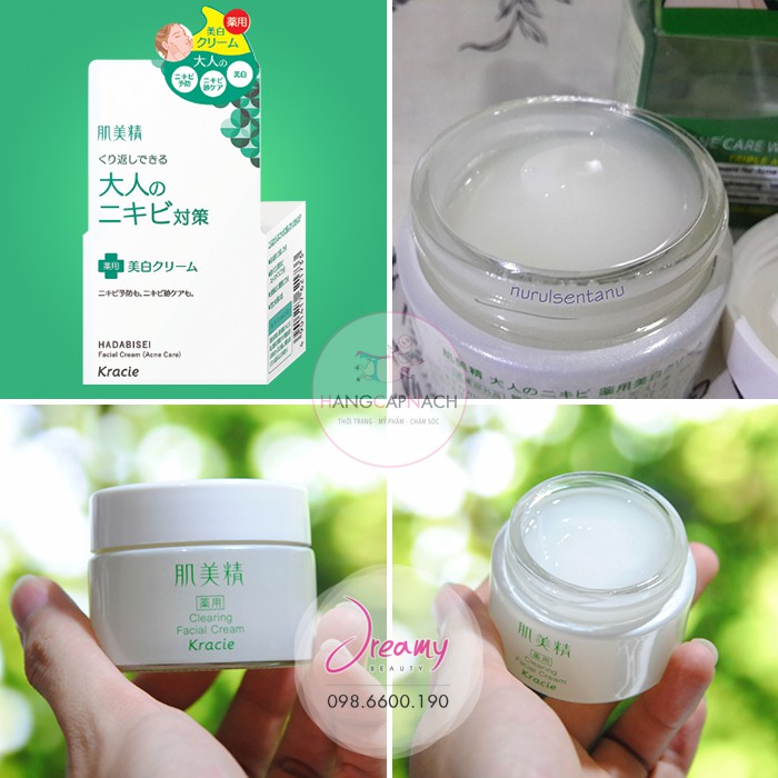 Kem Dưỡng Chăm Sóc Da Mụn Kracie Hadabisei Facial Cream (Acne Care) 50g