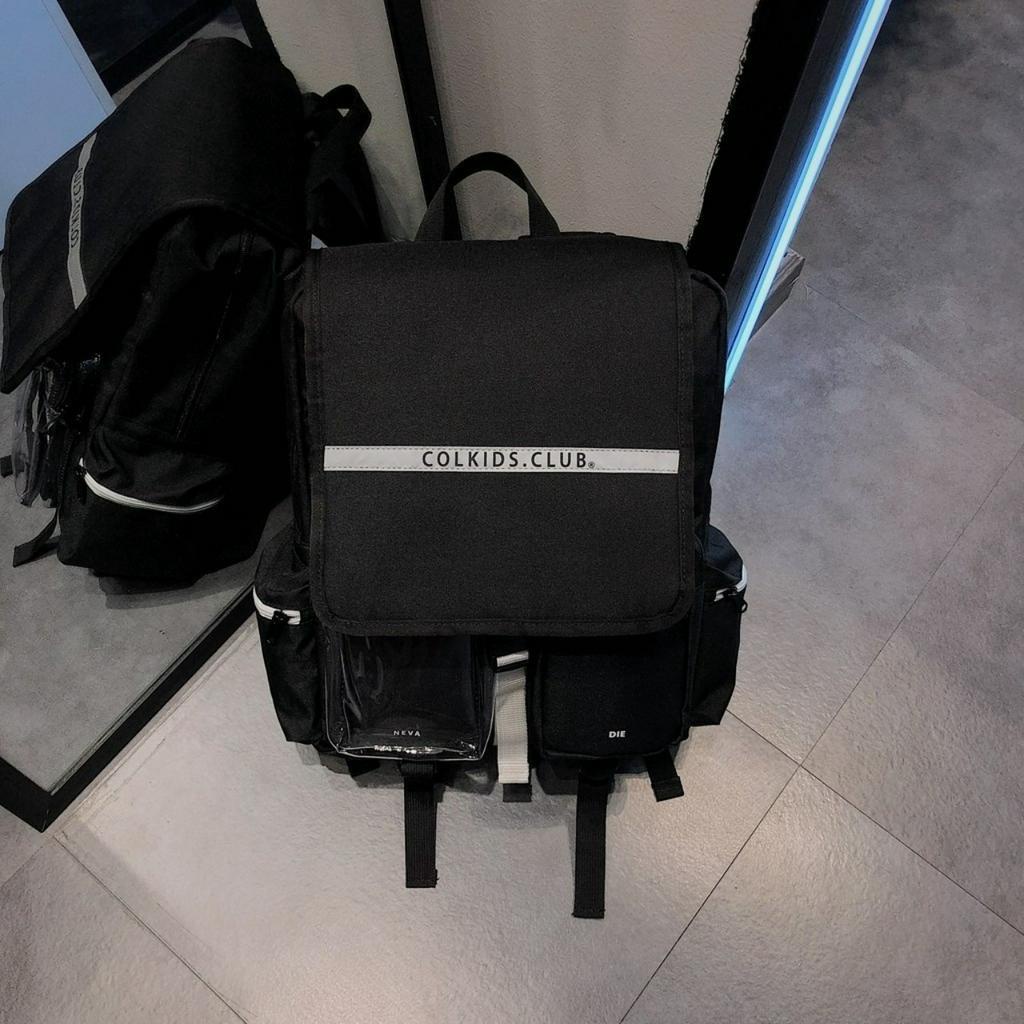 Balo COLKIDS 2 Màu Đen Trắng Phản Quang Ngăn To Đựng Vừa Laptop Thích Hợp Đi Học Đi Chơi Du Lịch Vải Dày Dặn Chắc Chắn