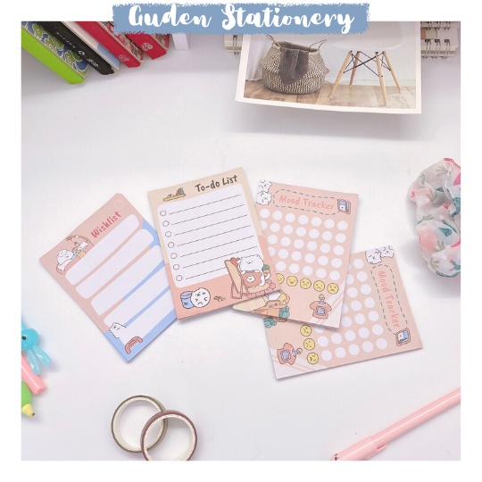 Giấy note chú gấu dễ thương - giấy ghi chú dễ thương - Guden Stationery