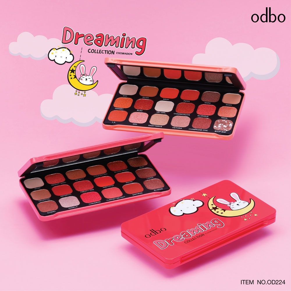 Bảng Phấn Mắt Odbo Dreaming Có Đủ Màu OD224 ODBO DREAMING COLLECTION EYESHADOW