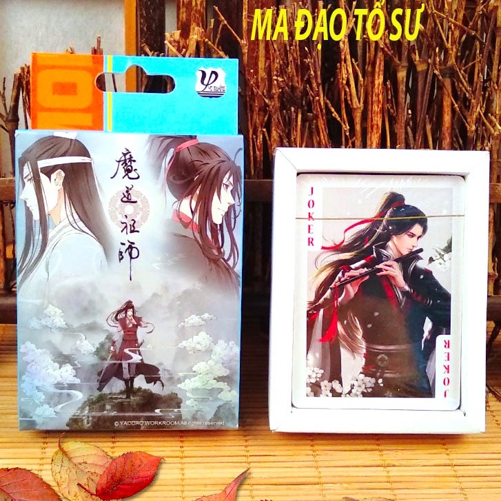 Bộ bài tú lơ khơ Ma Đạo Tổ Sư Trần Tình Lệnh 54 ảnh khác nhau in hình anime manga
