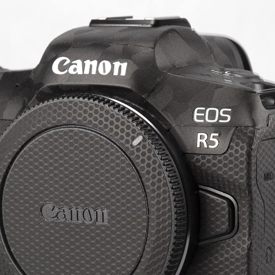 Miếng Dán Skin Máy Ảnh 3M - Mẫu Shadow camo vân nổi - Cho máy ảnh Canon EOS R/ RP/ R5/ R6....