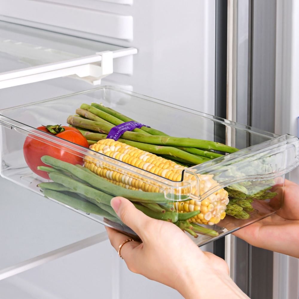 Hộp Đựng Trứng/ Rau Củ Bằng Nhựa Trong Suốt Sức Chứa Lớn Treo Tủ Lạnh Cho Nhà Bếp