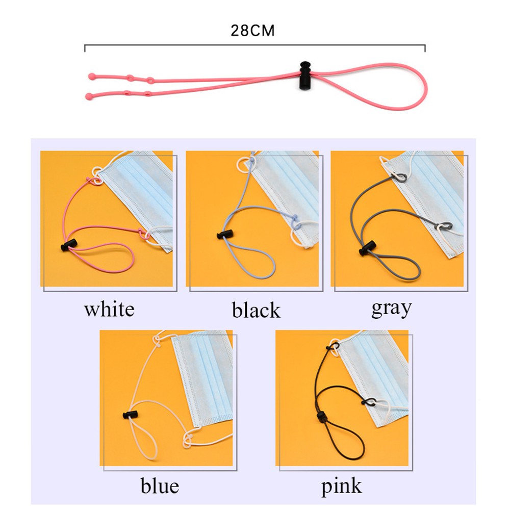 Dây giữ khẩu trang chống mất chất liệu silicon màu trơn có thể điều chỉnh