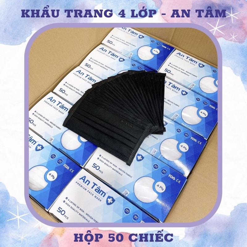 HỘP 50 CÁI - KHẨU TRANG AN TÂM CAO CẤP VẢI KHÔNG DỆT