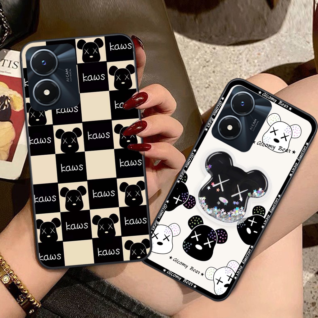 Ốp lưng Vivo Y01 - Vivo Y02S trái tim họa tiết caro, mikey họa tiết beabrick kaws cute
