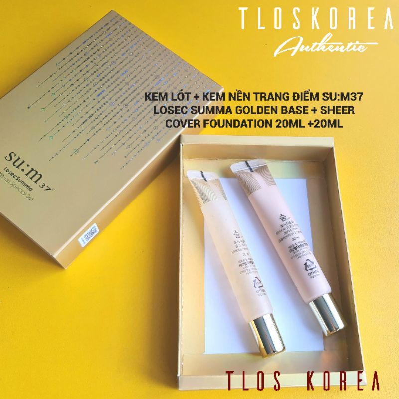 Sum37 Trang Điểm Kem Lót/Kem Nền Su:m37 Losecsumma Golden Base/Foundation 20ml/ tuýp