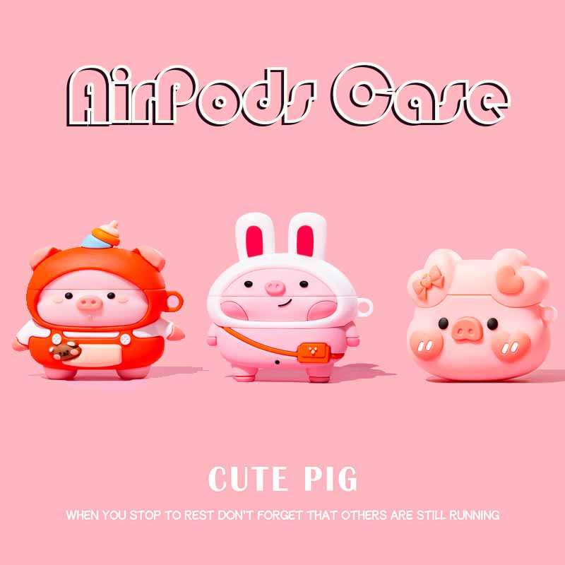 Vỏ Bảo Vệ Hộp Sạc Tai Nghe Airpods 3 Pro 2 3 Pro Họa Tiết Chú Heo Đáng Yêu Phong Cách Mới 2021 Ốp