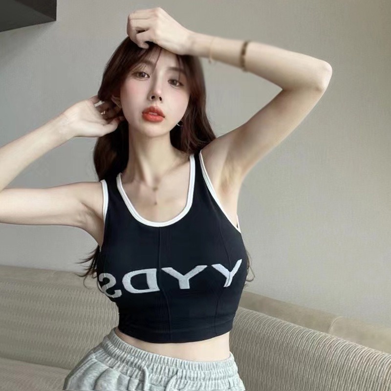 Áo Tank Top Thể Thao In Chữ Phong Cách Hàn Quốc Quyến Rũ Cho Nữ
