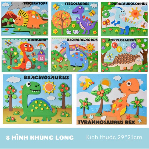 Tranh dán ghép hình 3D - Tăng tính sáng tạo cho trẻ em