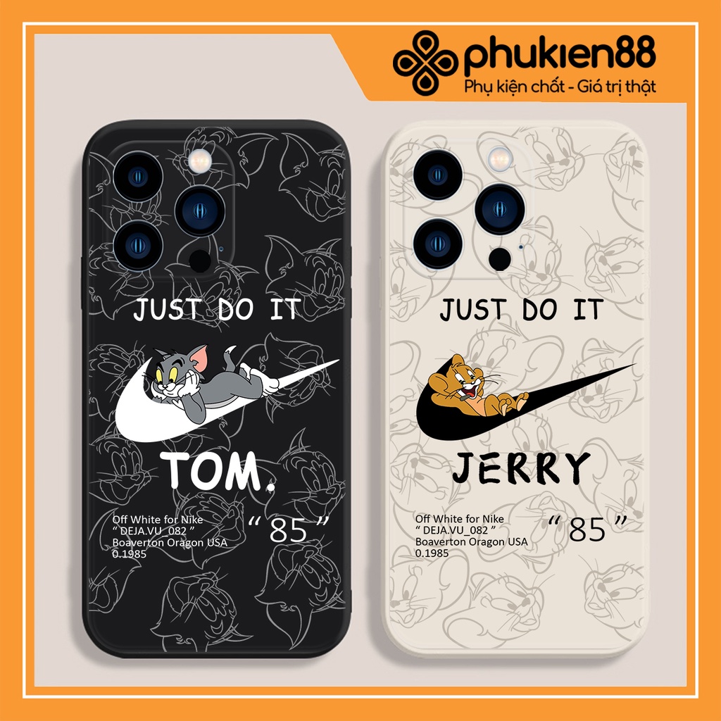 Ốp lưng ip Nai Tom và jery cạnh vuông 6/6plus/6s/6splus/7/7plus/8/8plus/x/xr/xs/11/12/13/pro/max/plus/promax