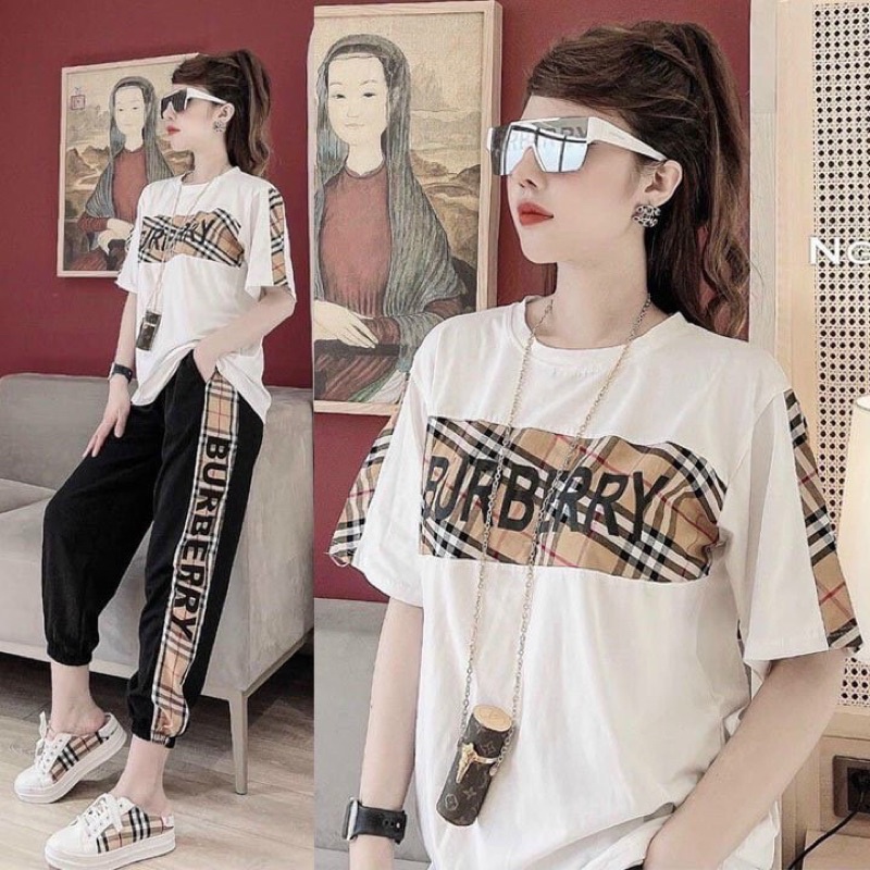 BỘ  THỂ THAO NỮ  ÁO PHOM RỘNG QUẦN BO LAI