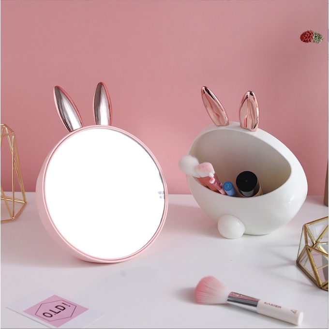 Gương Trang Điểm Để Bàn Hình Chú Thỏ Xinh Xắn Cho Nữ Sinh