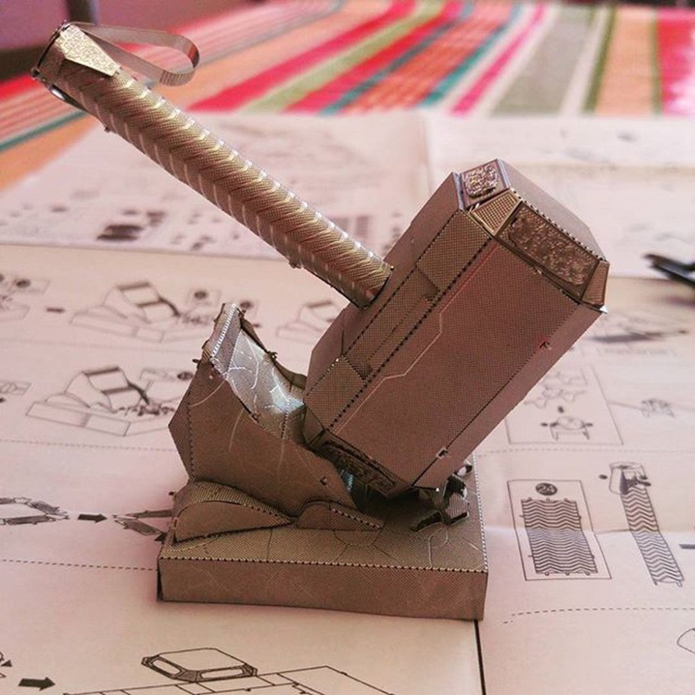 MÔ HÌNH 3D KIM LOẠI LẮP RÁP MARVEL MJOLNIR  - HÀNG NHẬP KHẨU