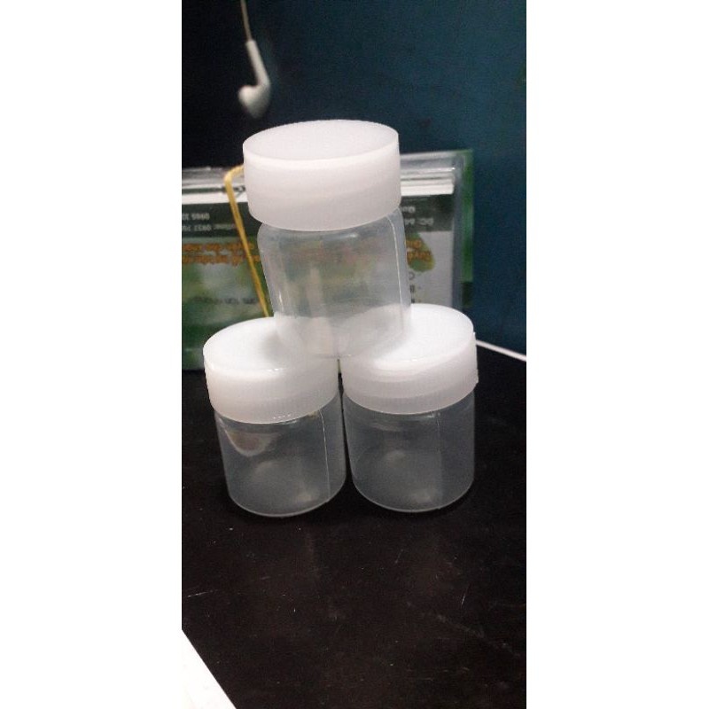 Hủ nhựa 20ml HỦ nhựa tốt +NẮP đậy nhựa trong suốt + NẮP LƯỢC TRONG SUỐT MỜ