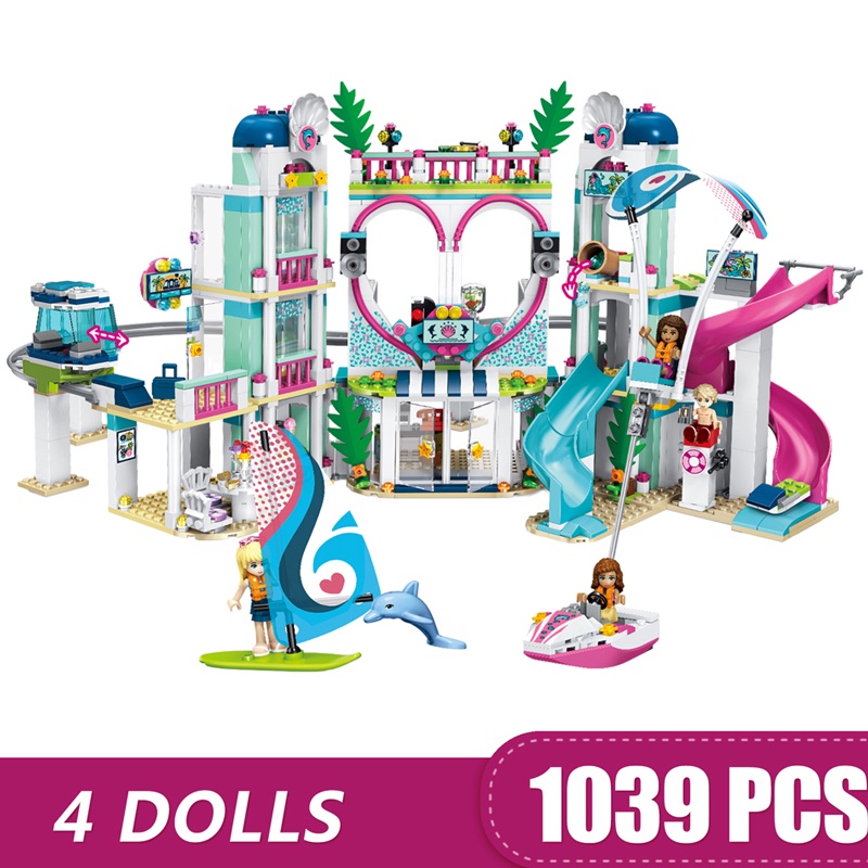 Đồ Chơi Lắp Ráp lego Chủ Đề Kỳ Nghỉ Thành Phố Hồ Trái Tim disney Dễ Thương Thích Hợp Làm Quà Sinh Nhật Cho Bé Trai Và Bé Gái