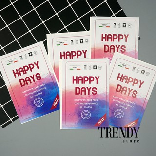 Giấy vẽ màu nước HAPPY 300gsm size postcard A6