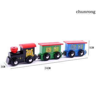 Set 3 Xe Lửa Đồ Chơi Bằng Gỗ Có Nam Châm Cho Bé