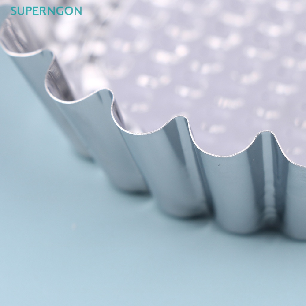 1 / 6 Khuôn Tròn Làm Bánh Cupcake Bằng Thép Không Gỉ