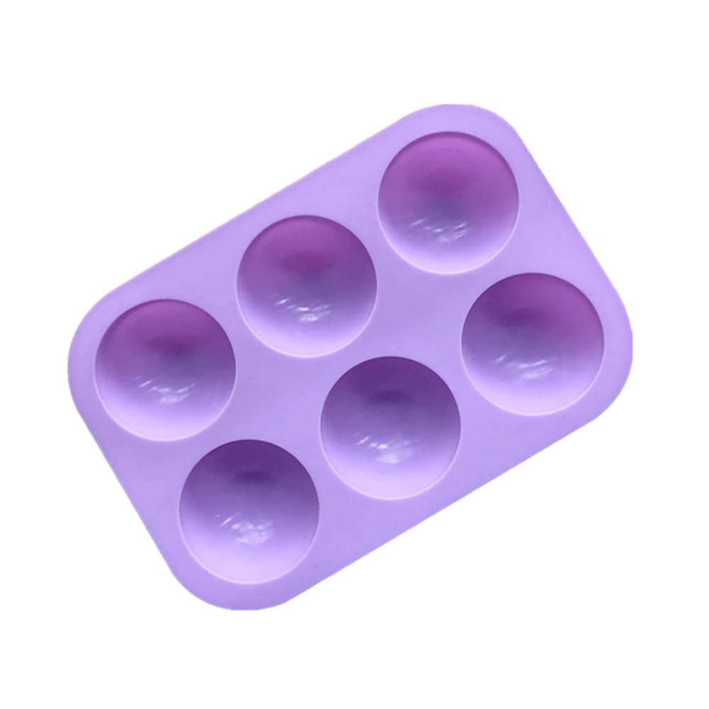 Khuôn Làm Bánh Hình Bán Cầu 3d 6 Lỗ Bằng Silicon