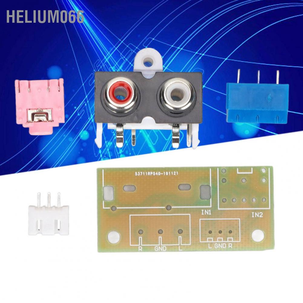 Helium066 Audio Input Output Adapter Board Wiring Lead Plate 3.5mm Plug Socket PCB Terminal Block