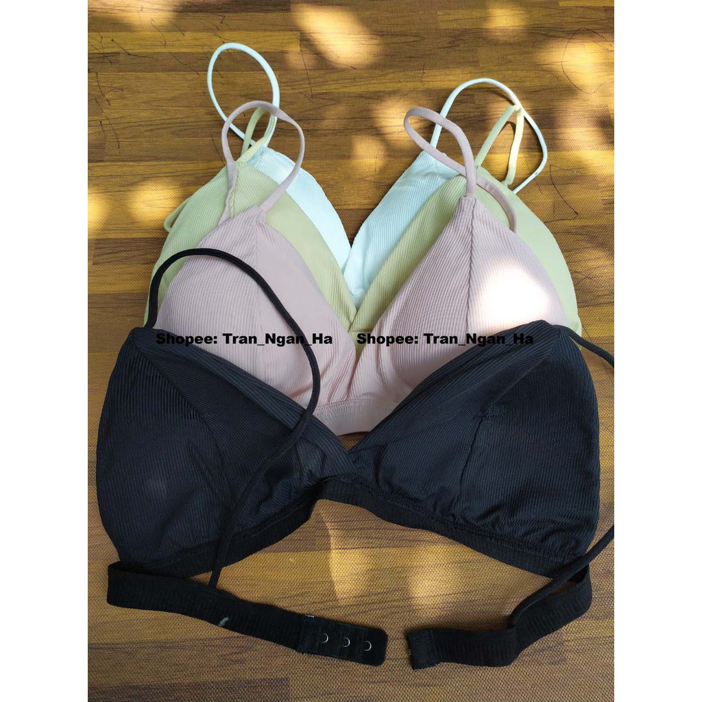 Áo bra 2 dây thun lạnh móc cài sau mã 8819