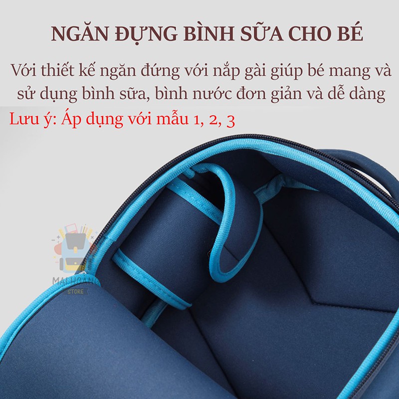 Balo cho bé đi mẫu giáo, nhiều ngăn, có dây chống lạc, chất liệu nhẹ, an toàn với trẻ nhỏ, phù hợp 1 - 7 tuổi