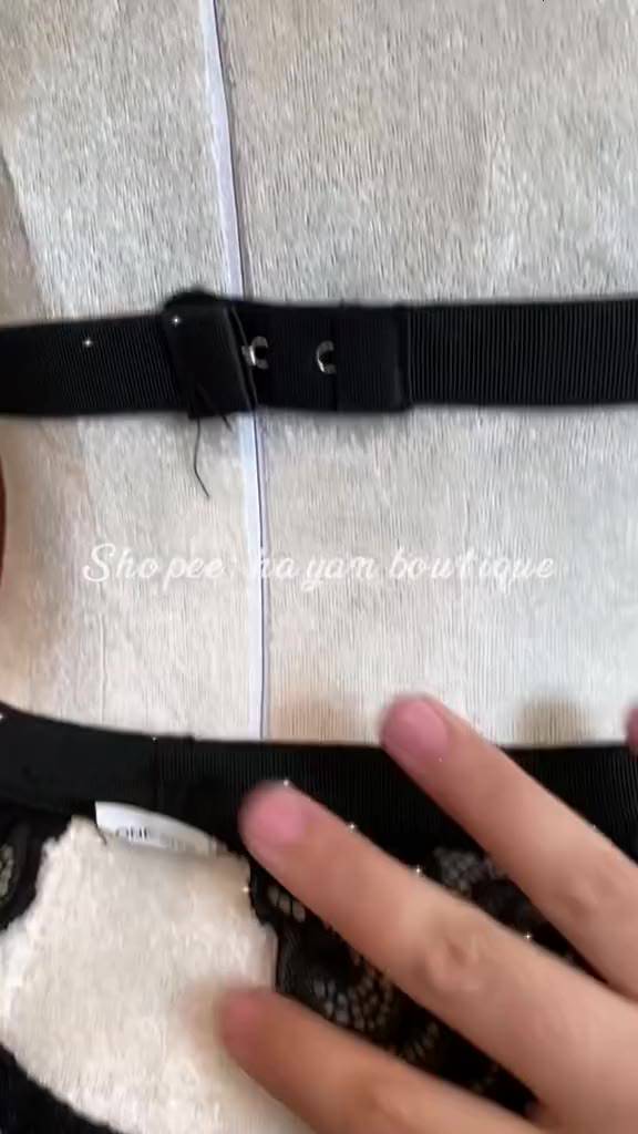 HT254 Set nội y ren, cosplay sexy, bộ đồ lót lọt khe kèm kẹp nịt tất gợi cảm HT254 | BigBuy360 - bigbuy360.vn