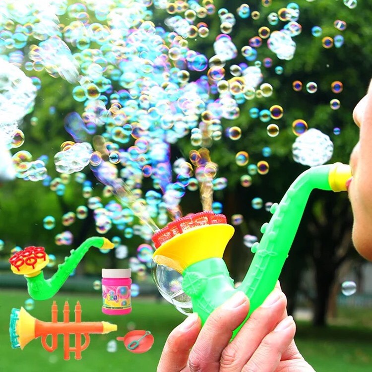 Đồ Chơi Thổi Bong Bóng Hình Cái Kèn Cho Bé Có Kèm Xà Phòng