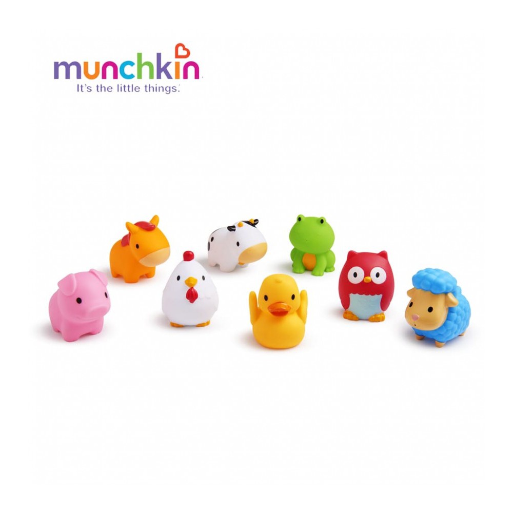 Bộ 8 sinh vật nông trại Munchkin (khi bé tắm)