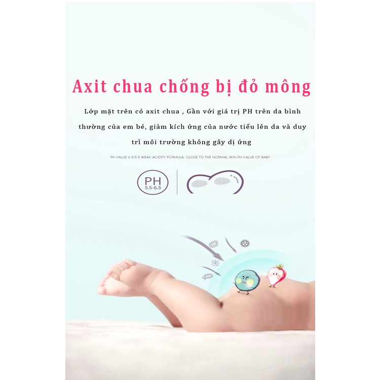 Tã quần Yiying Trái cây axit yếu tã L38/XL36/XXL34/XXXL32 tã bỉm quần dán sơ sinh tã em bé