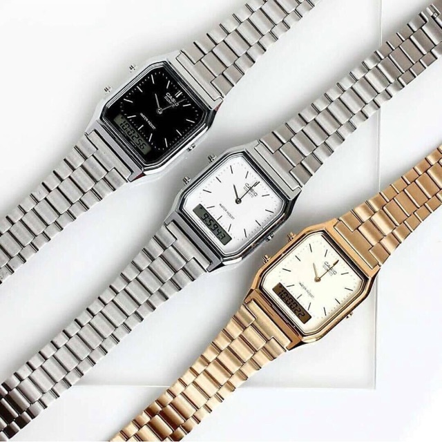 Đồng hồ Casio nam nữ AQ230GA-9DMQ chính hãng bill Hàn
