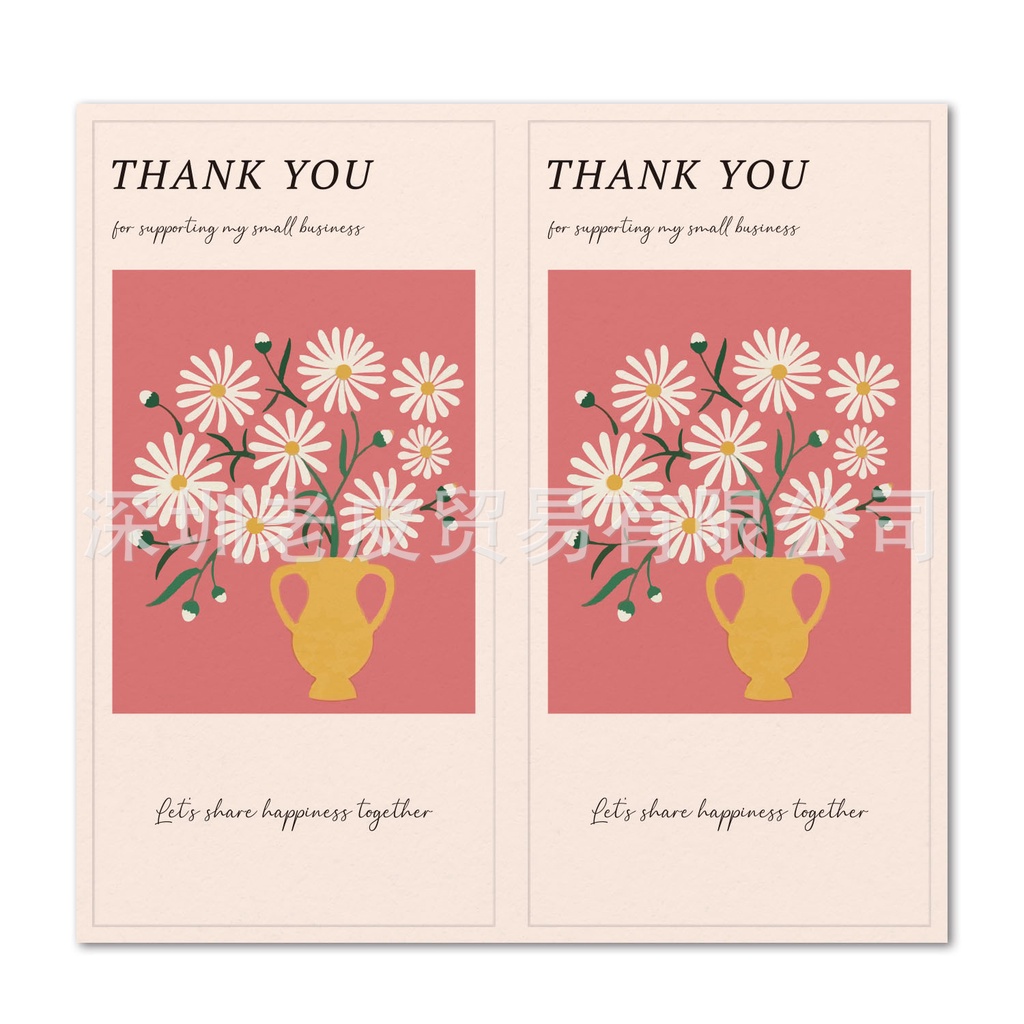 50 miếng tem thank you dán nhãn cảm ơn thời trang mix mẫu xinh xắn