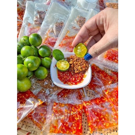 Bánh tráng phơi sương ớt tắc Bánh tráng chấm ớt rim sate muối tây ninh siêu cay /Snack Cô Tấm