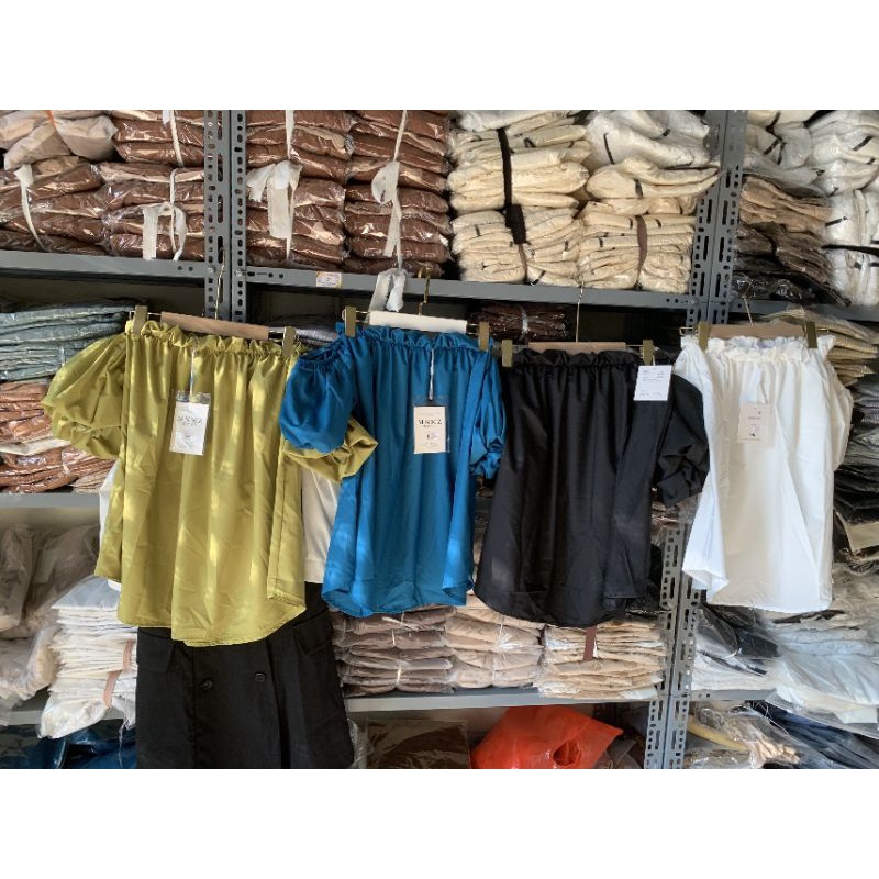 ÁO TRỄ VAI DÁNG BABYDOLL TÔNG MÀU LẠ JAMOO (video/sẵn) | BigBuy360 - bigbuy360.vn