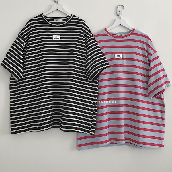 Áo Thun Nữ Tay Ngắn Kẻ Sọc JEM CLOSET Áo Phông Nữ Form Rộng Unisex Thấm Hút Mồ Hôi Thoáng Mát BASEUS 10112